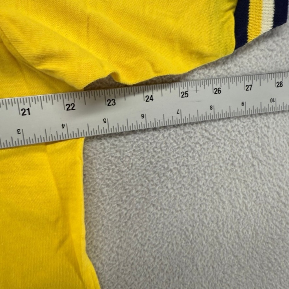 Vintage Gant Polo Shirt Mens XL Yellow Blue Rugger Knit Deadstock 70s ivy Preppy - Picture 5 of 7